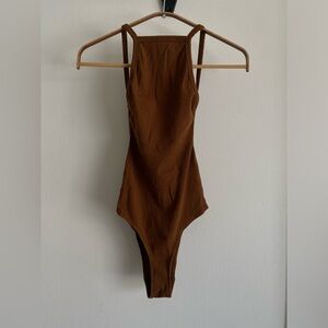 Reformation Brown Jessa Bodysuit XS